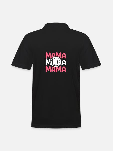 Handballer Mama Mutter Handball - Männer Poloshirt - Schwarz