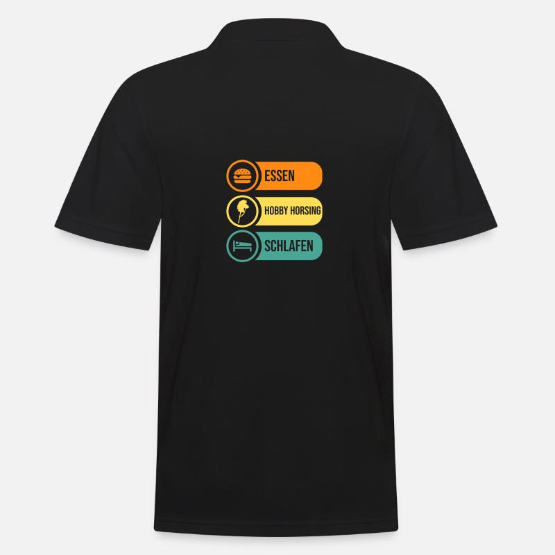 Steckenpferd Hobby Horsing - Männer Poloshirt - Schwarz