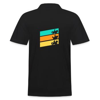 Cheval - Polo Homme - noir - Dos - Kai (181cm)
