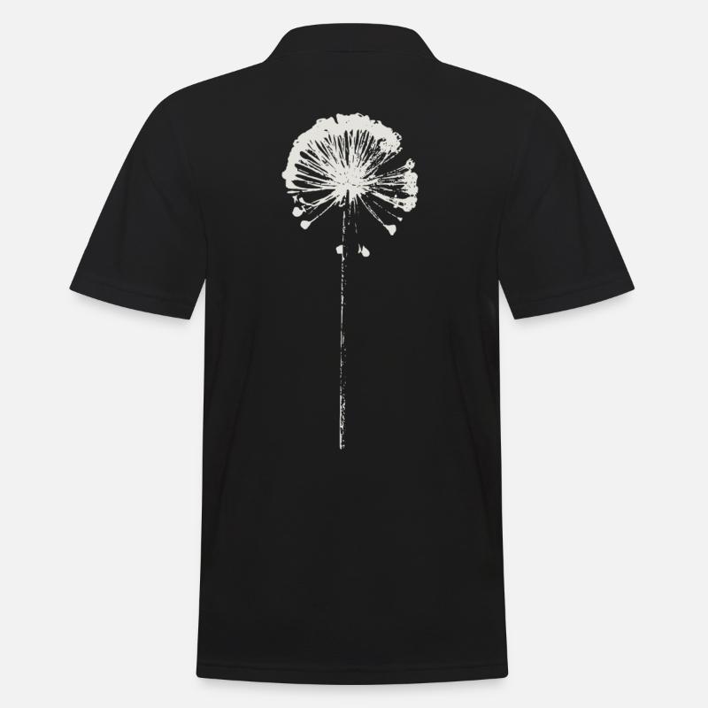Pusteblume - öko, nachhaltig, minimalistisch - Männer Poloshirt - Schwarz