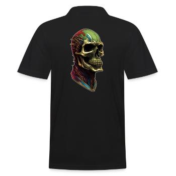 Une tête de mort sympathique - Polo Homme - noir - Dos - Kai (181cm)