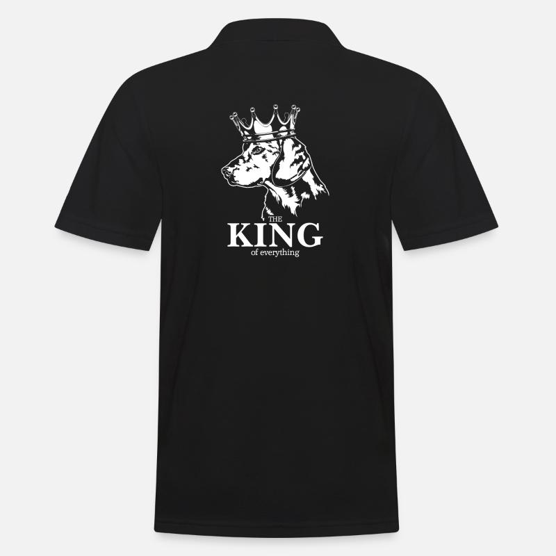 ALPENLÄNDISCHE DACHSBRACKE King Spruch Wilsigns - Männer Poloshirt - Schwarz