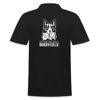 La vie de Border Collie est meilleure Chien Dicton Wilsigns - Polo Homme - noir - Dos - Kai (181cm)