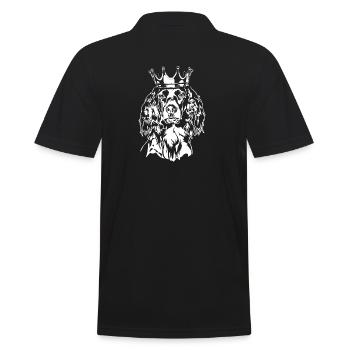 Kleiner Münsterländer Krone Dogs Dog Wilsigns - Men's Polo Shirt - black - Back - Kai (181cm)