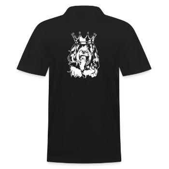 Tibet Terrier Krone Hunde Hund Wilsigns - Männer Poloshirt - Schwarz - Hinten - Kai (181cm)
