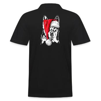 Tschechoslowakischer Wolfhund Weihnachten Wilsigns - Männer Poloshirt - Schwarz - Hinten - Kai (181cm)