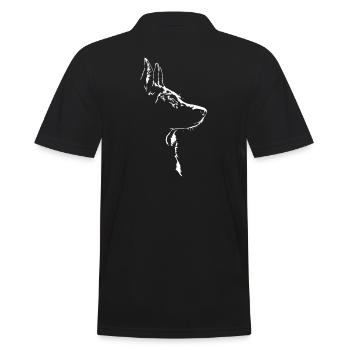 Australian Kelpie Silhouette Hunde Hund Wilsigns - Männer Poloshirt - Schwarz - Hinten - Kai (181cm)
