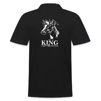 Whippet King Dog Saying Dogs Wilsigns - Men's Polo Shirt - black - Back - Kai (181cm)