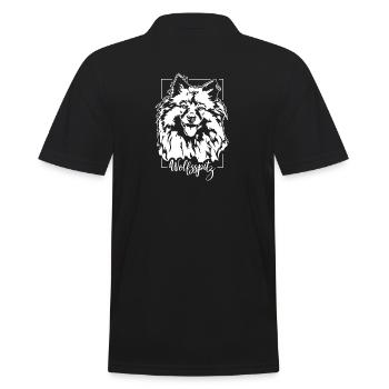 Wolfsspitz Keeshond Hundeportrait Hunde Wilsigns - Männer Poloshirt - Schwarz - Hinten - Kai (181cm)