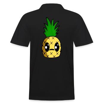 Kawaii pineapple - Men's Polo Shirt - black - Back - Kai (181cm)