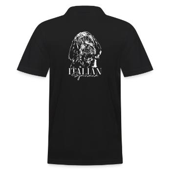 ITALIAN SPINONE Dog Portrait Dog Dogs Wilsigns - Men's Polo Shirt - black - Back - Kai (181cm)