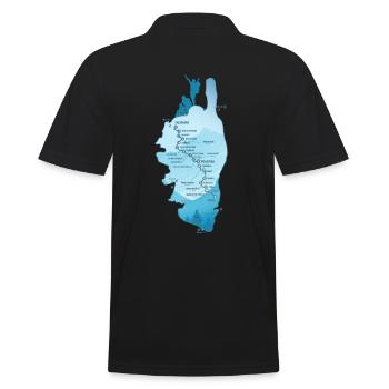 Randonnée Corse GR 20 carte GR20 corse rando gr20 - Polo Homme - noir - Dos - Kai (181cm)