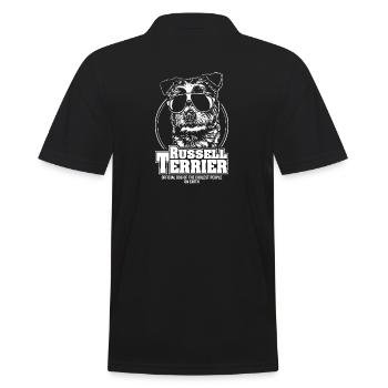 RUSSELL TERRIER coolest people dog saying dogs - Men's Polo Shirt - black - Back - Kai (181cm)