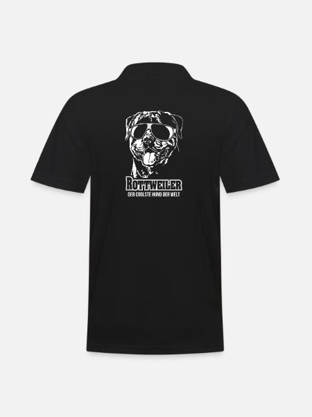 ROTTWEILER coolster Hund Wilsigns Hundespruch - Männer Poloshirt - Schwarz