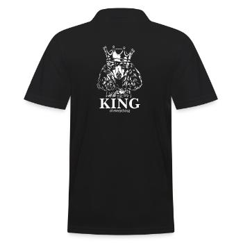 Zwergpudel King of everything Spruch Hunde Hund - Männer Poloshirt - Schwarz - Hinten - Kai (181cm)
