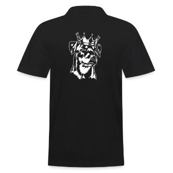Deutscher Jagdterrier Krone Hund Hunde Wilsigns - Männer Poloshirt - Schwarz - Hinten - Kai (181cm)