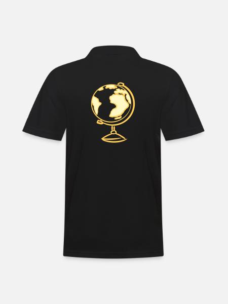 Globe. Geography. Teacher - Men's Polo Shirt - black