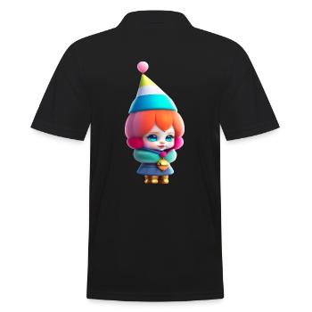 Anime Fille Manga Poupée Carnaval Clown - Polo Homme - noir - Dos - Kai (181cm)