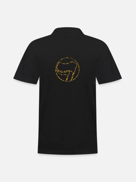 Drapeau Drapeau Drapeaux Drapeaux Antifascistes - Polo Homme - noir