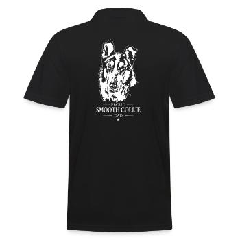 Smooth Collie Kurzhaar Dad Hunde Hund Wilsigns - Männer Poloshirt - Schwarz - Hinten - Kai (181cm)