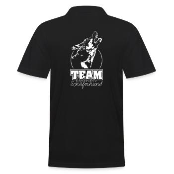 TEAM Deutscher Schäferhund IGP Hundesport Wilsigns - Männer Poloshirt - Schwarz - Hinten - Kai (181cm)