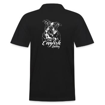 OLD ENGLISH BULLDOG Wilsigns OEB Hundeportrait - Männer Poloshirt - Schwarz - Hinten - Kai (181cm)