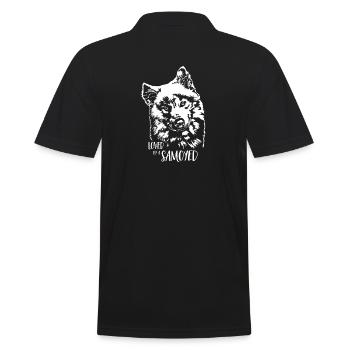 Loved by a Samoyed Hunde Samojede Hundespruch - Männer Poloshirt - Schwarz - Hinten - Kai (181cm)