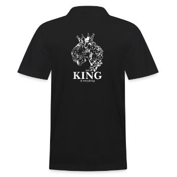 Kerry Blue Terrier King of everything Dogs - Men's Polo Shirt - black - Back - Kai (181cm)