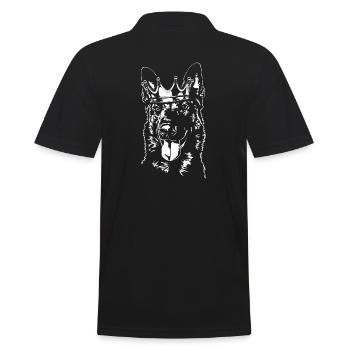 MALINOIS Crown Dogs Dog Wilsigns - Men's Polo Shirt - black - Back - Kai (181cm)