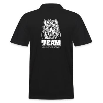 TEAM AUSTRALIAN TERRIER Hunde Hundesport Wilsigns - Männer Poloshirt - Schwarz - Hinten - Kai (181cm)