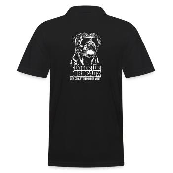 DOGUE DE BORDEAUX coolster Hund Hundespruch - Männer Poloshirt - Schwarz - Hinten - Kai (181cm)