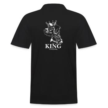 GERMAN WIREHAIRED King of everything Dog Wilsigns - Men's Polo Shirt - black - Back - Kai (181cm)