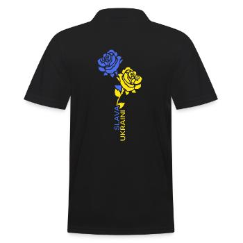 UKRAINE support Kiev Zelensky slava ukraini - Men's Polo Shirt - black - Back - Kai (181cm)