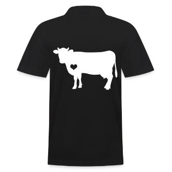 Vache vache ferme agriculture cadeau - Polo Homme - noir - Dos - Kai (181cm)