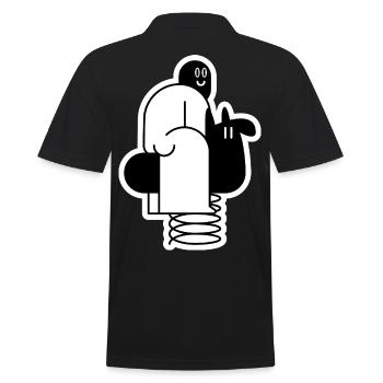Swinging Thug - Männer Poloshirt - Schwarz - Hinten - Kai (181cm)