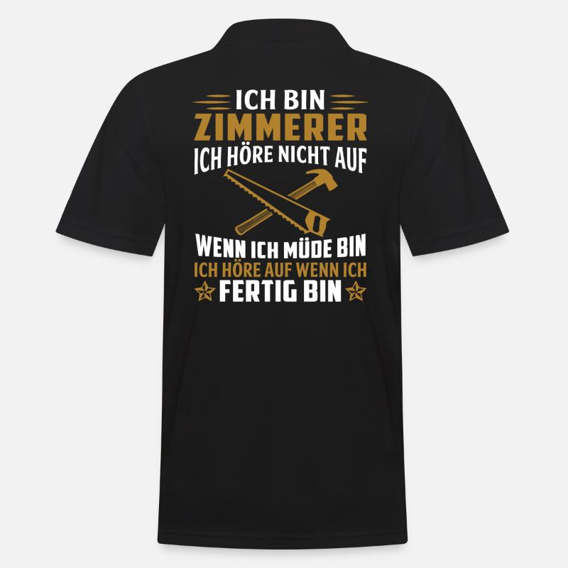 ich bin zimmerer - Männer Poloshirt - Schwarz