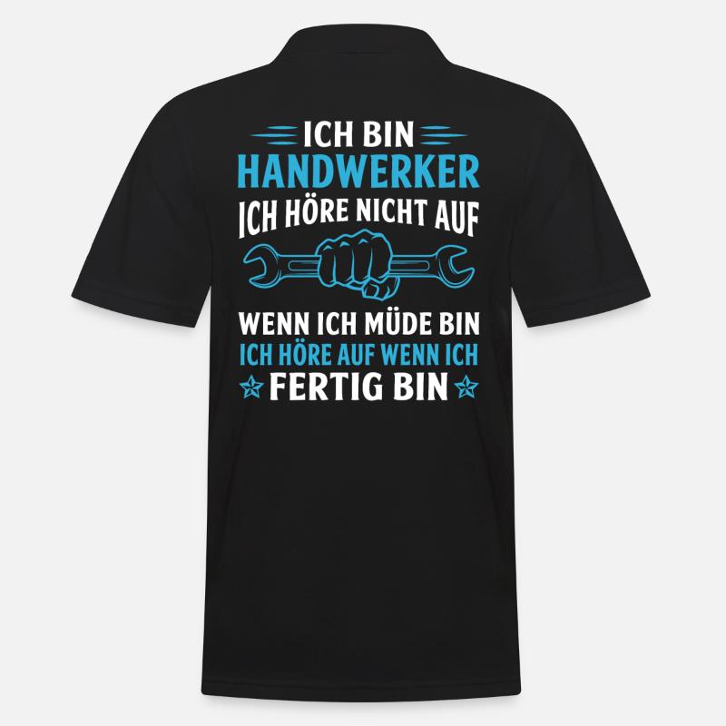 ich bin handwerker - Männer Poloshirt - Schwarz