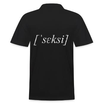 seksi - sexy - Männer Poloshirt - Schwarz - Hinten - Kai (181cm)