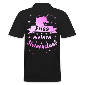 Eat my stardust - Men's Polo Shirt - black - Back - Kai (181cm)