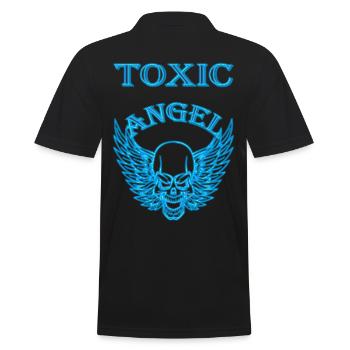 Toxic angel - Männer Poloshirt - Schwarz - Hinten - Kai (181cm)