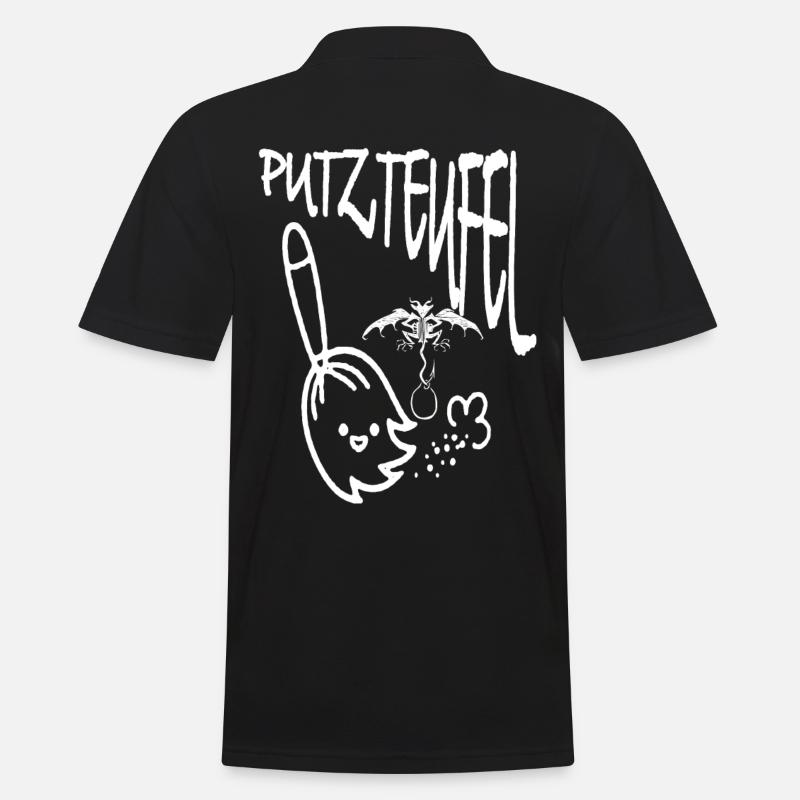 Putzteufel süß - Männer Poloshirt - Schwarz