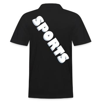 Sports Sport - Men's Polo Shirt - black - Back - Kai (181cm)