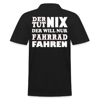 Der tut nix - Männer Poloshirt - Schwarz - Hinten - Kai (181cm)