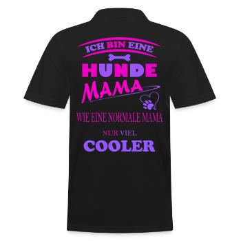 Hunde Mama Knochen - Männer Poloshirt - Schwarz - Hinten - Kai (181cm)