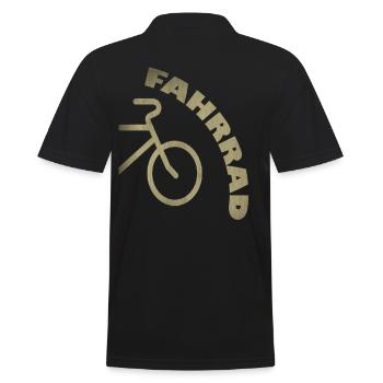 Fahrrad - Männer Poloshirt - Schwarz - Hinten - Kai (181cm)
