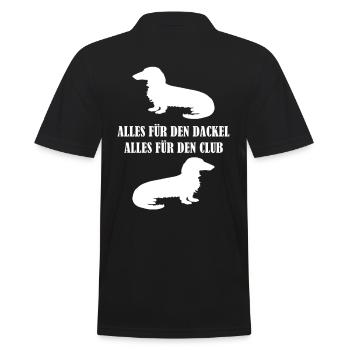 Everything for the dachshund - Men's Polo Shirt - black - Back - Kai (181cm)
