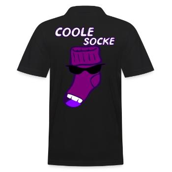 Coole Socke witzig Geschenk Idee - Männer Poloshirt - Schwarz - Hinten - Kai (181cm)