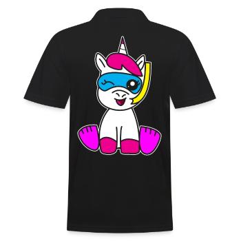 Licorne en cadeau de plongée tuba - Polo Homme - noir - Dos - Kai (181cm)