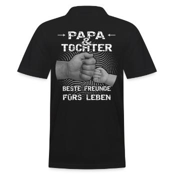 Papa et fille meilleur amis cadeau de fierté - Polo Homme - noir - Dos - Kai (181cm)