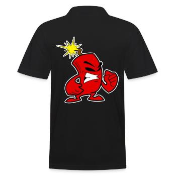 Cool banger firecracker New Year's Eve fireworks boom - Men's Polo Shirt - black - Back - Kai (181cm)